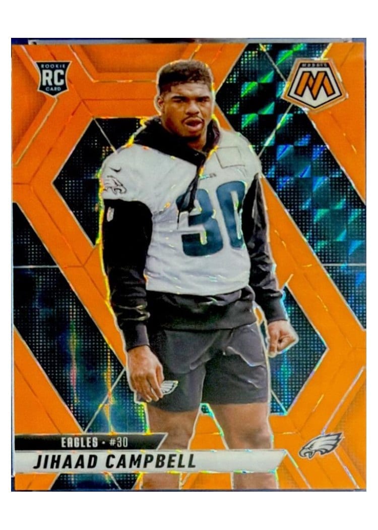 2025 Panini Mosaic Base Set Jihaad Campbell Orange Fluorescent #341 card