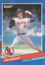 1991 Donruss Base Set Jim Abbott #78 card