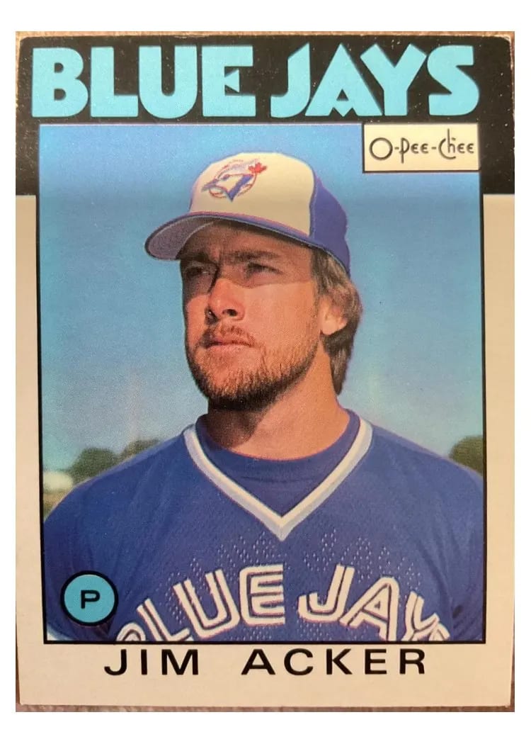 1986 O Pee Chee Jim Acker #46 card