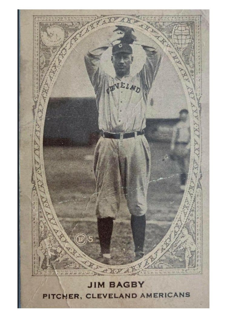 1922 E120 American Caramel Jim Bagby card