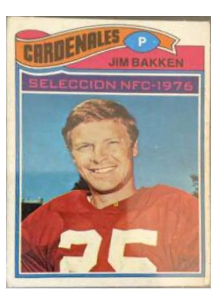1977 Topps Mexican Jim Bakken #200 card