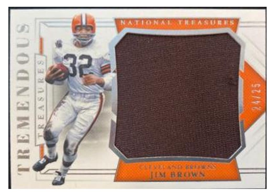 2018 National Treasures Tremendous Jim Brown card