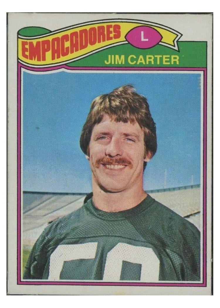 1977 Topps Mexican Jim Carter #287 card