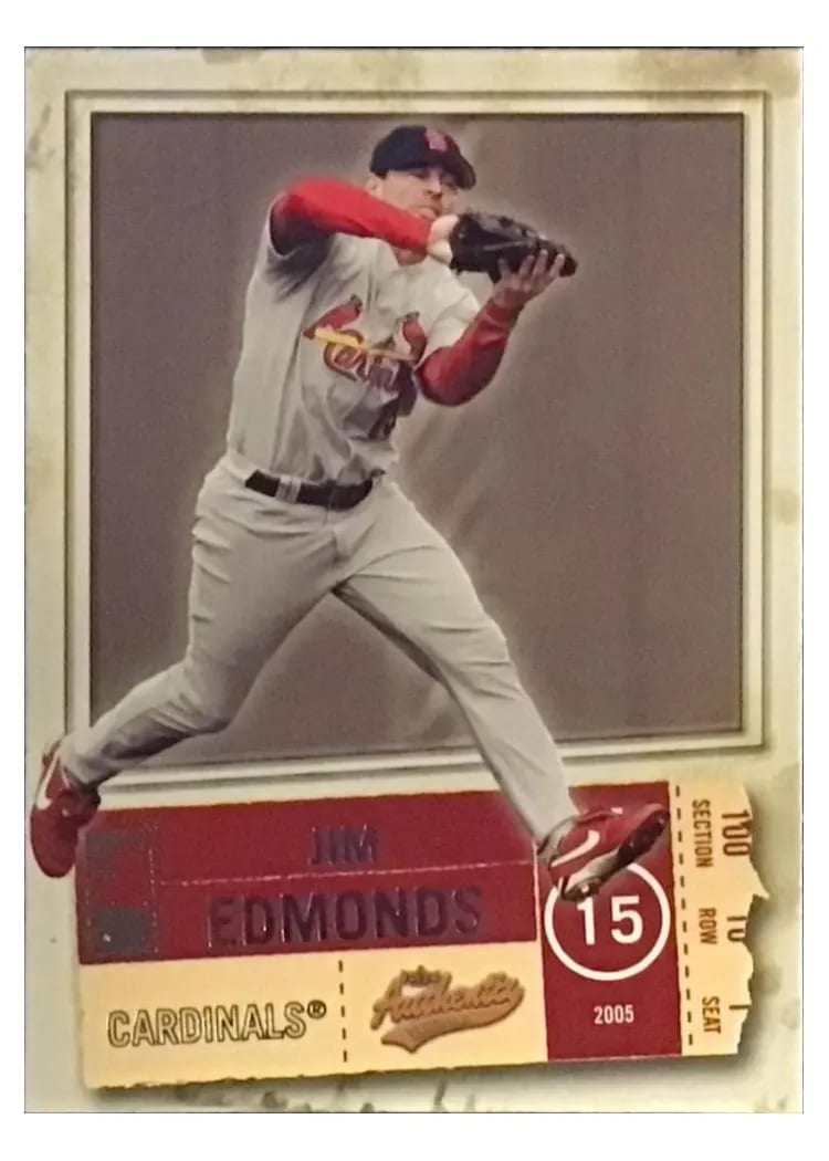 2005 Fleer Authentix Jim Edmonds #33 card