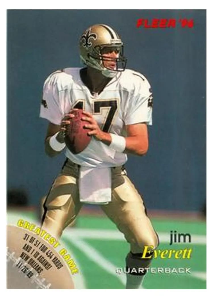 1996 Fleer Shell FACT Jim Everett #52 card