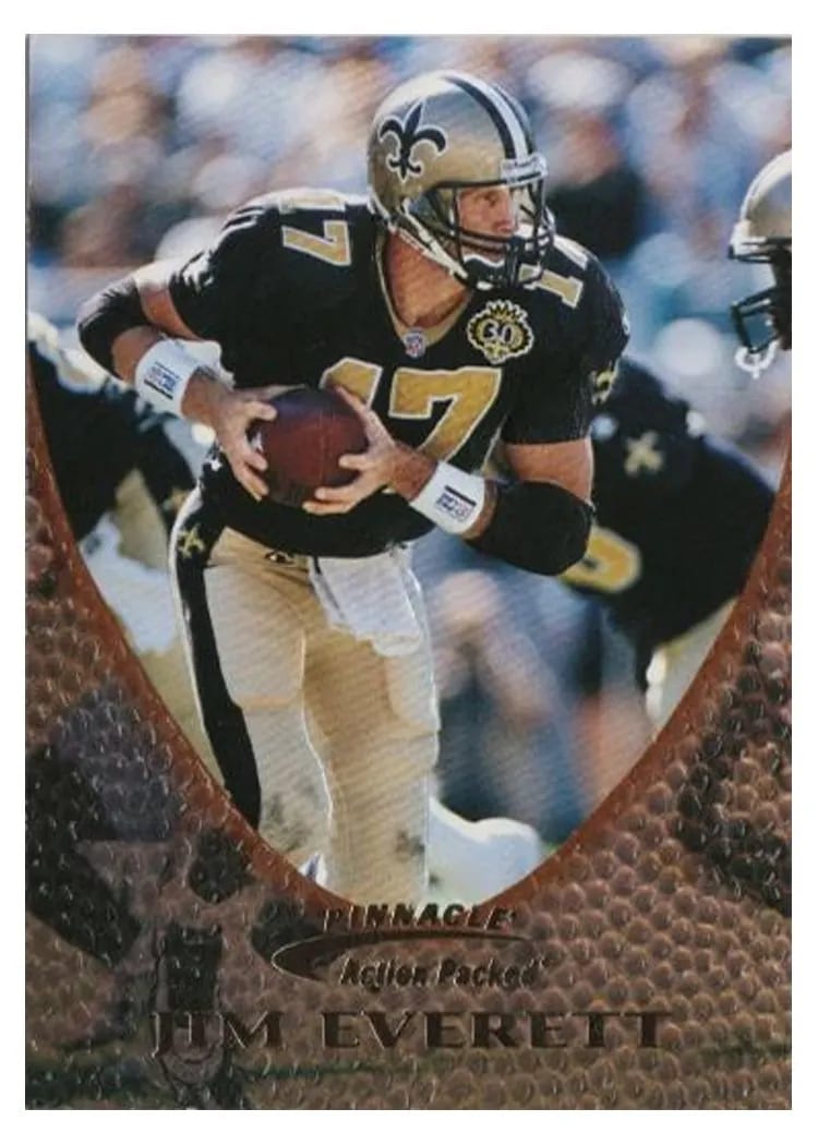 1997 Pinnacle Action Packed Jim Everett #75 card