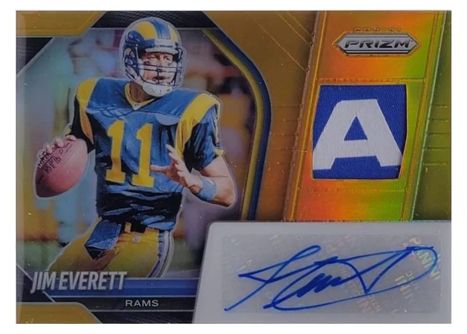 2025 Panini Prizm Patch Autograph Jim Everett #PAU-JET card