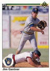 1990 Upper Deck Base Set Jim Gantner #218 card