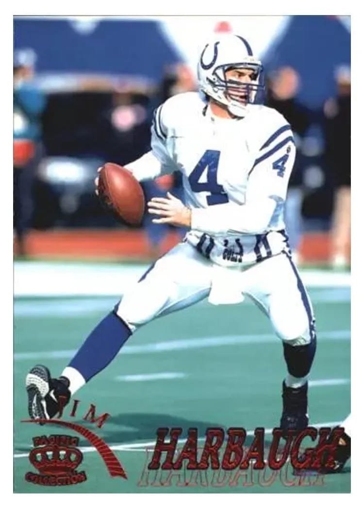 1996 Pacific Gridiron Jim Harbaugh Red #56 card