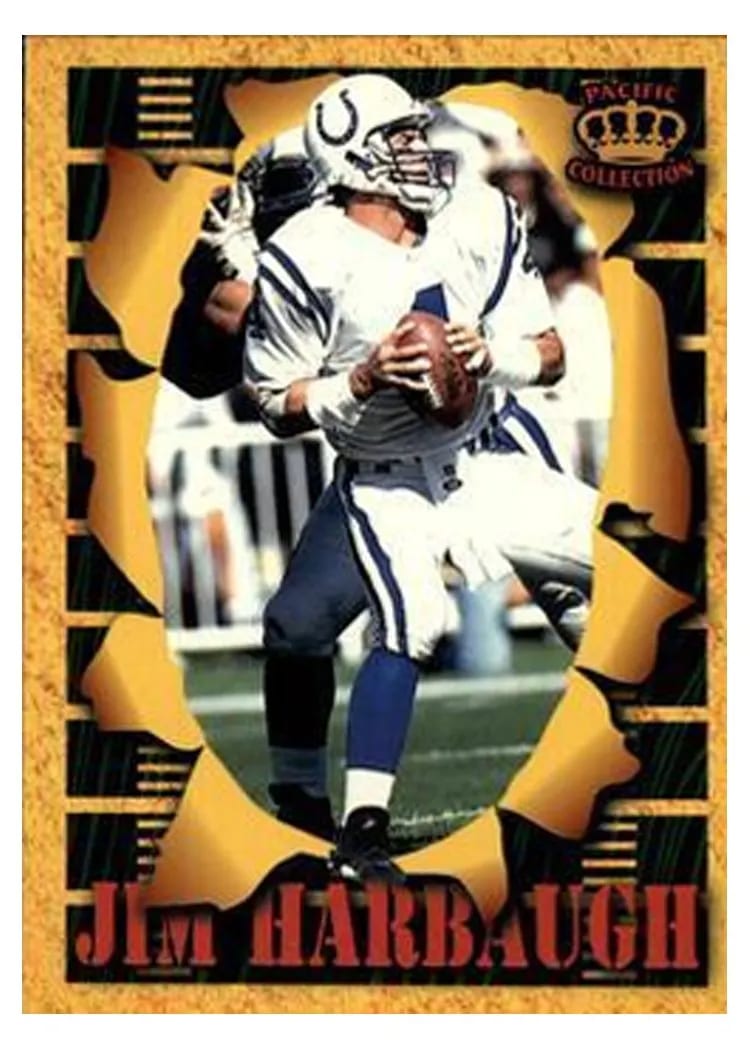 1996 Pacific Invincible Smash Mouth Jim Harbaugh #SM74 card
