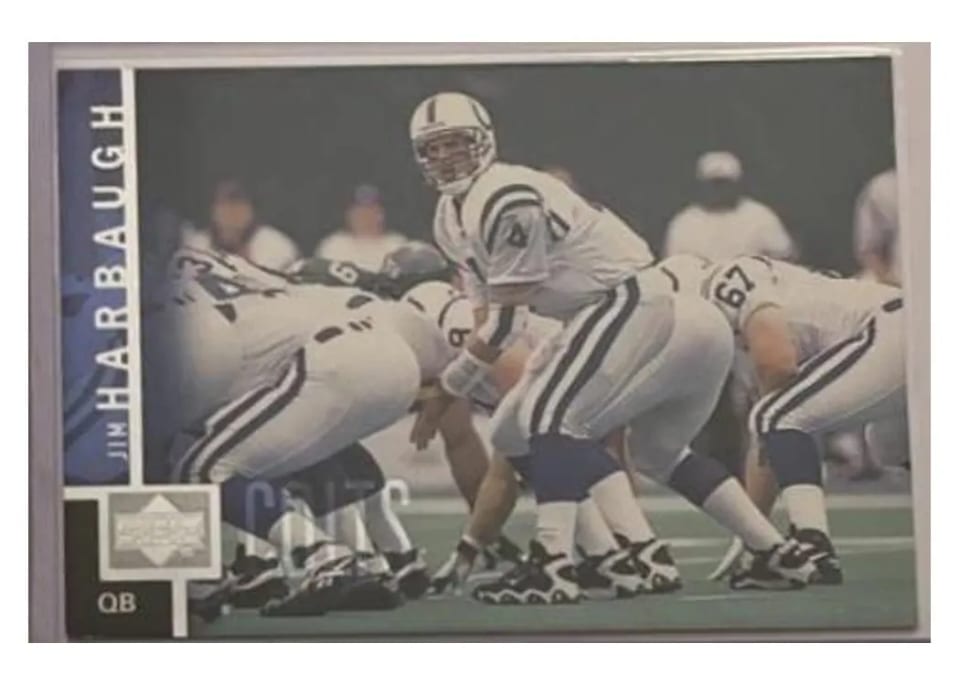 1997 Upper Deck Jim Harbaugh #123 card