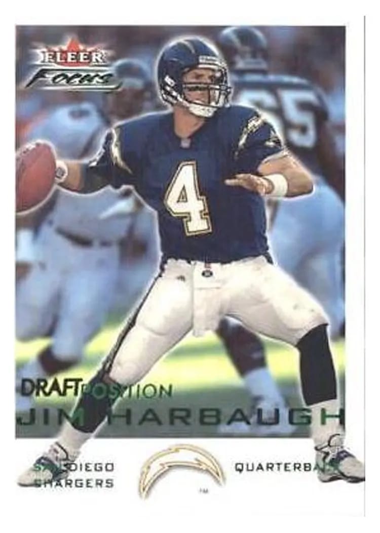 2000 Fleer Focus Jim Harbaugh #56 card