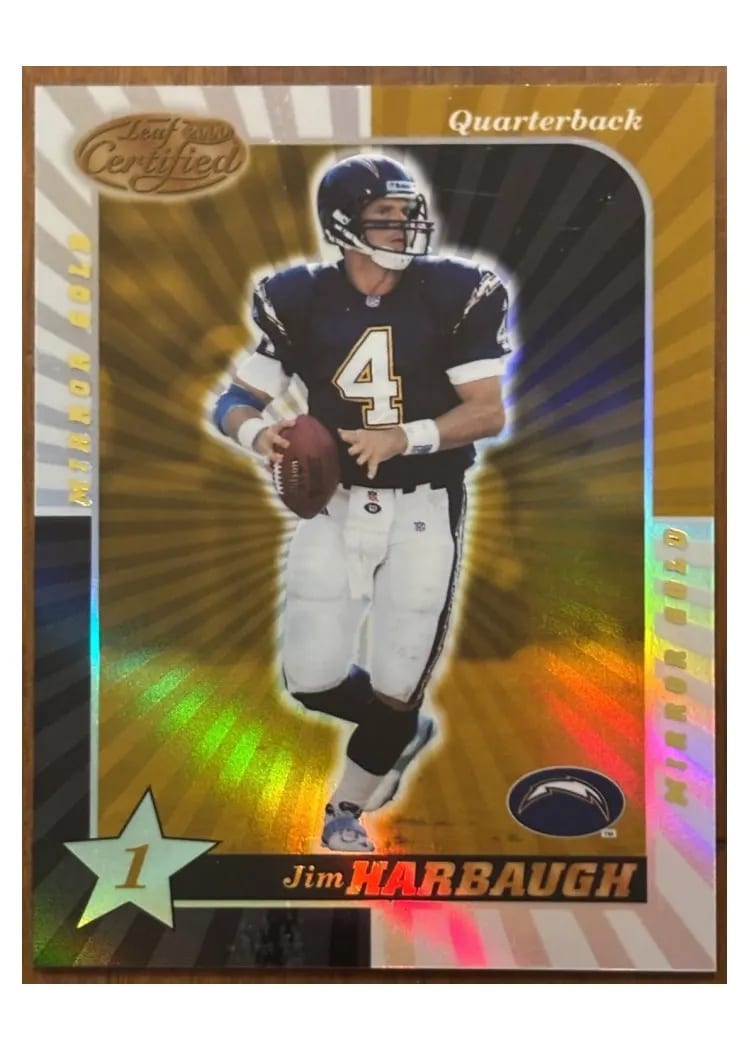 2000 Leaf Certified Jim Harbaugh #77 card