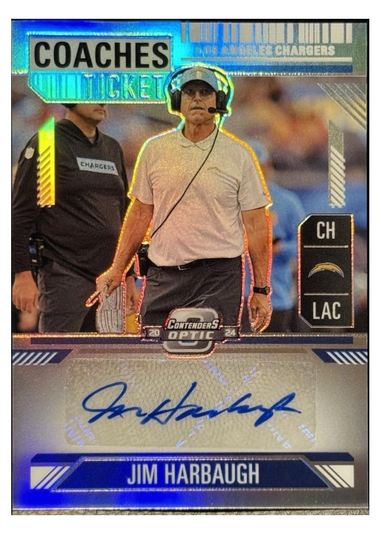 2024 Panini Contenders Optic Coaches Ticket Autographs Jim Harbaugh #2 card