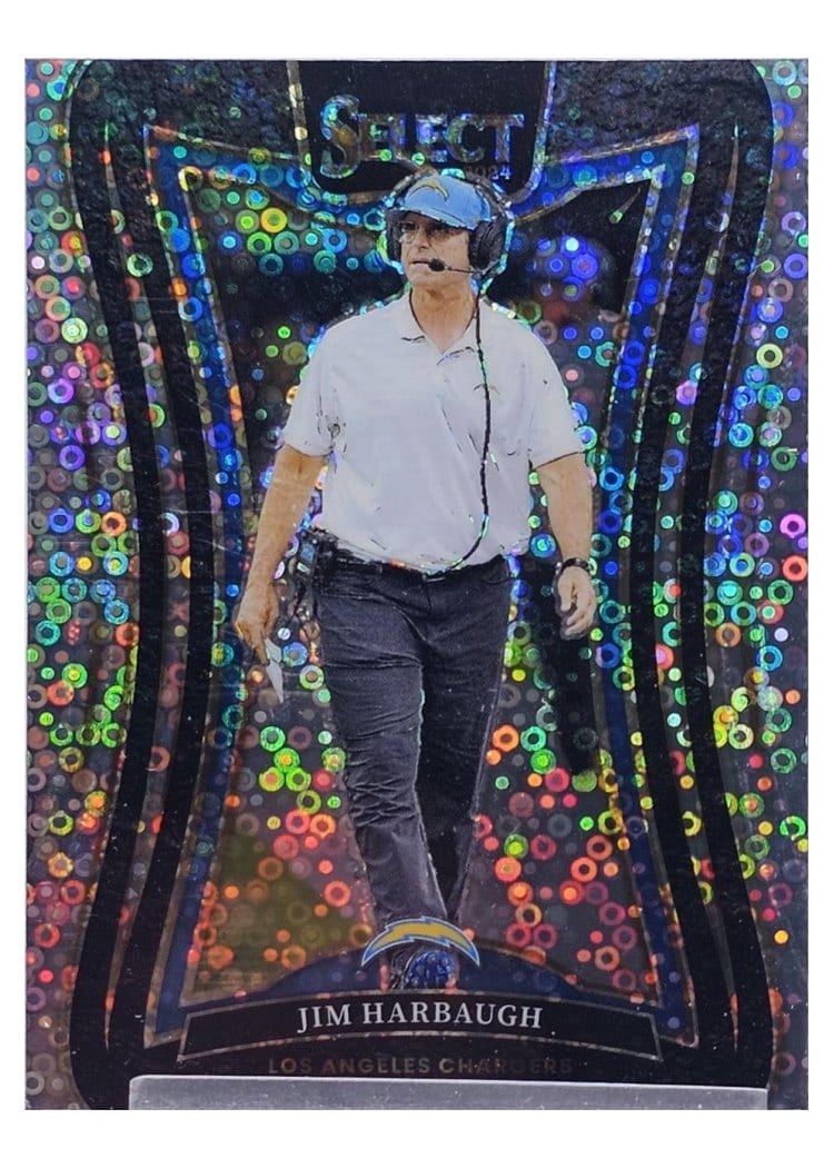 2024 Panini Select Base Set Jim Harbaugh Disco Prizm #375 card