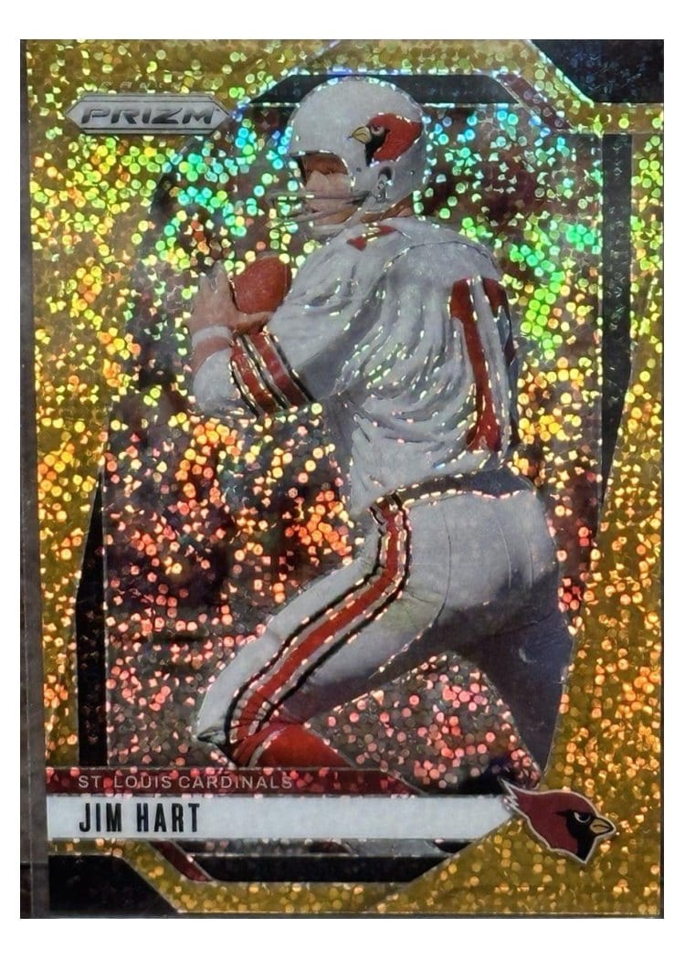 2024 Panini Prizm Base Set Jim Hart Gold Sparkle #9 card