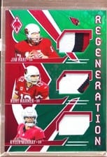 2024 Panini Phoenix Regeneration Jim Hart / Kurt Warner / Kyler Murray #R-ARI card