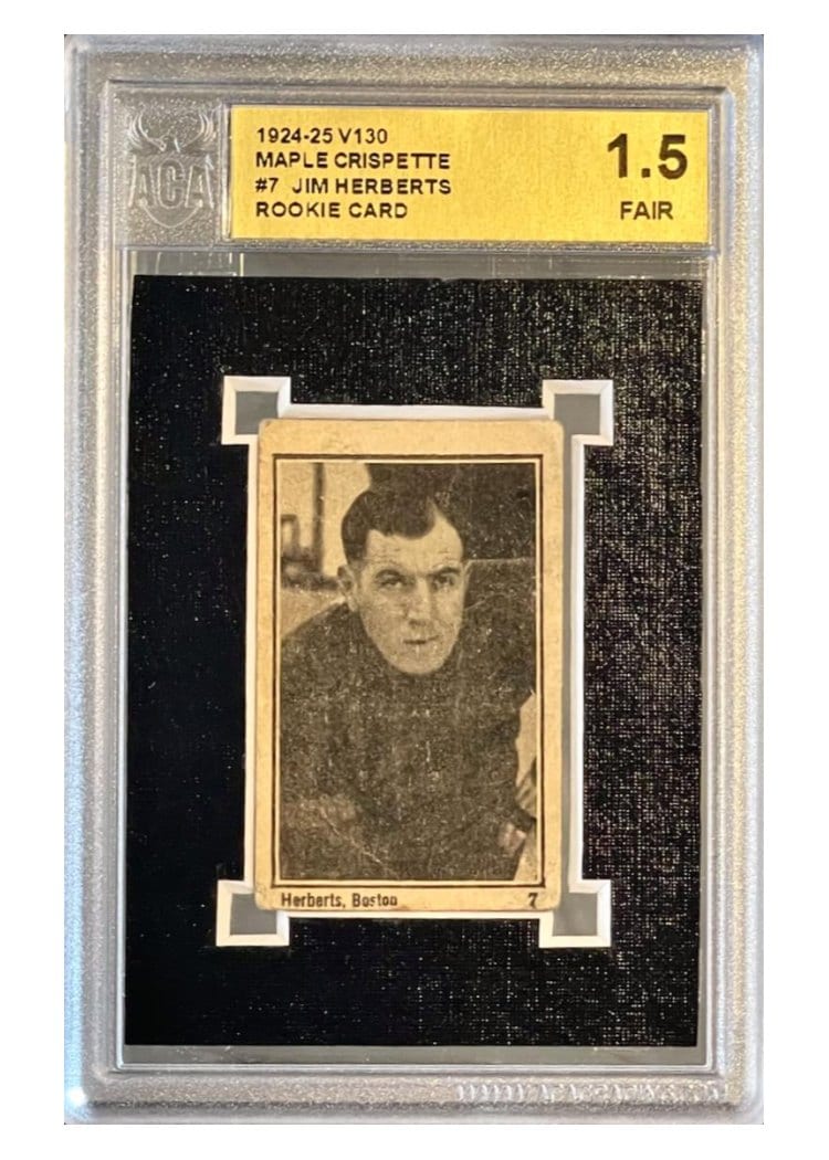 1924 V130 Maple Crispette Jim Herberts #7 card