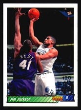 1992-93 Upper Deck Base Set Jim Jackson #33 card