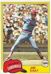 1981 Topps Base Set Jim Kaat #563 card