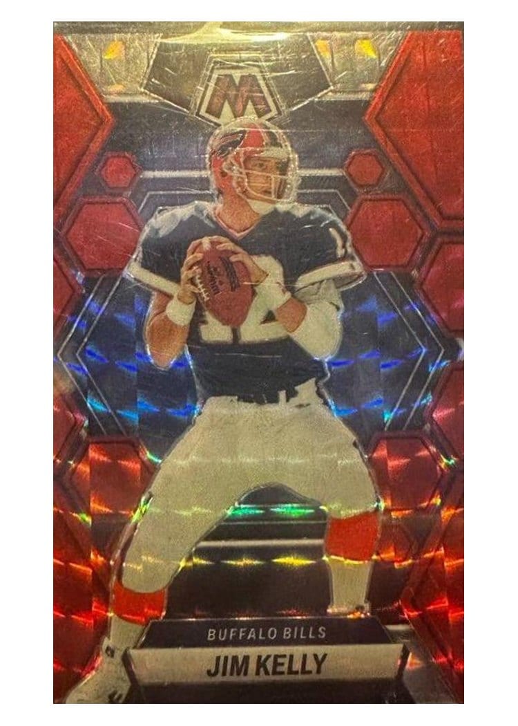 2023 Panini Mosaic Base Set Jim Kelly Red #26 card