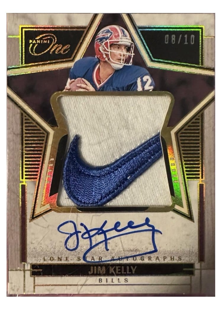 2023 Panini One Lone Star Autographs Jim Kelly #96 card