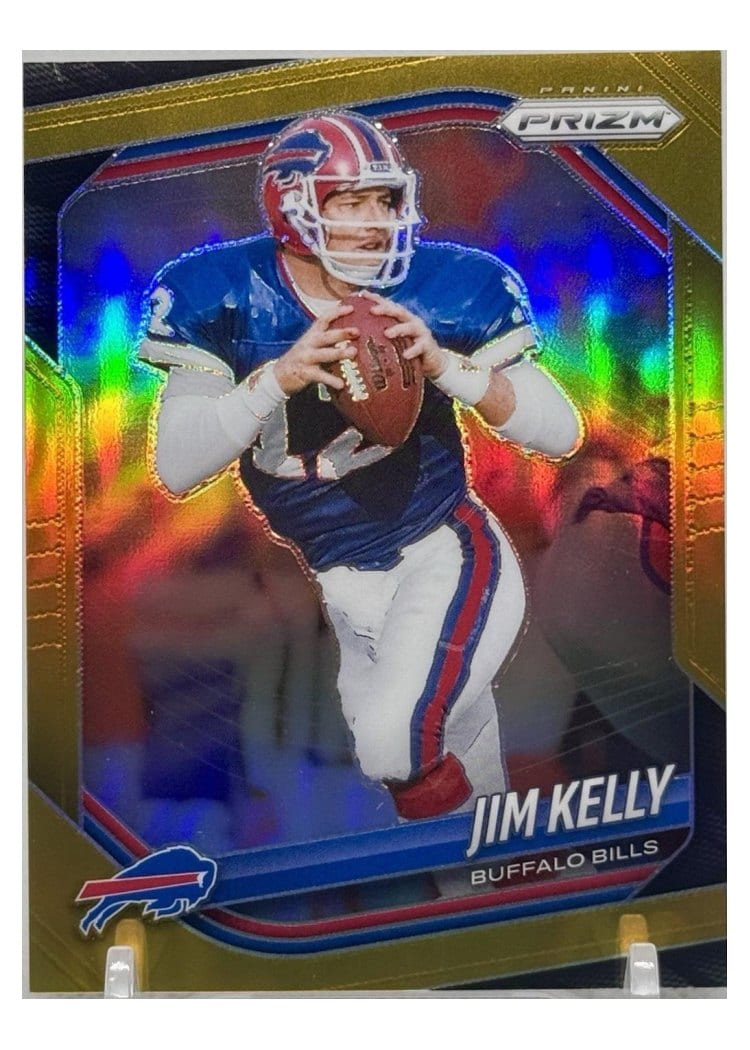 2025 Panini Prizm Base Set Jim Kelly Gold #72 card
