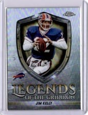 2025 Topps Chrome Legends of the Gridiron Jim Kelly #LOG-4 card
