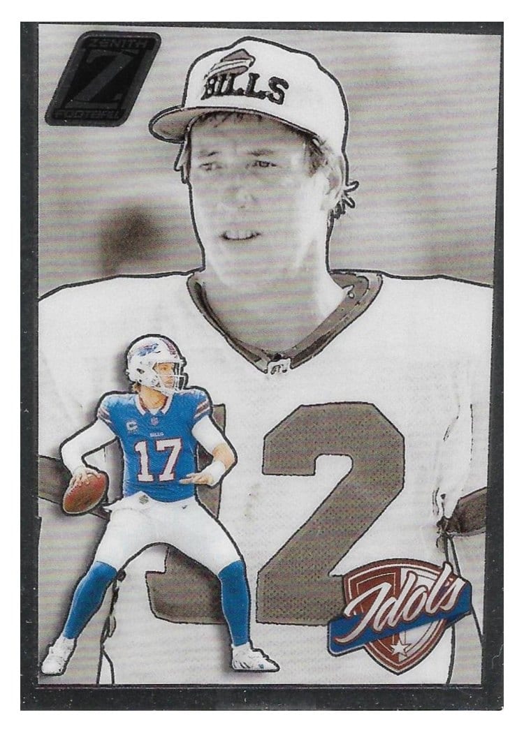 2024 Panini Zenith Idols Jim Kelly / Josh Allen #3 card