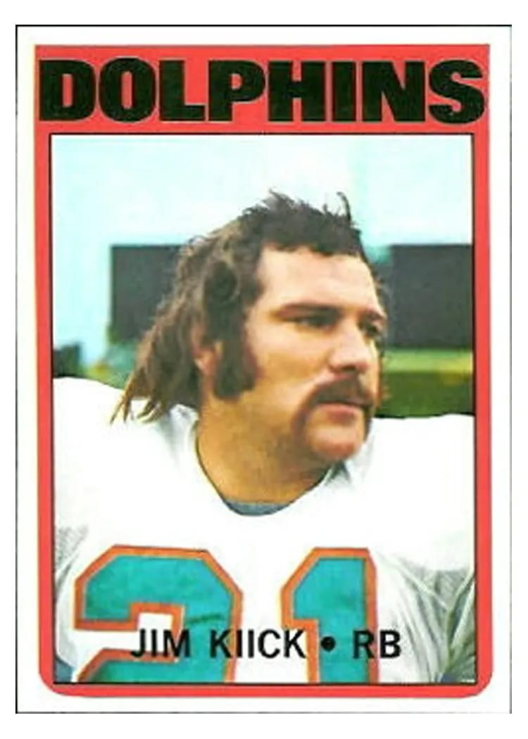 1972 Topps Jim Kiick #9 card