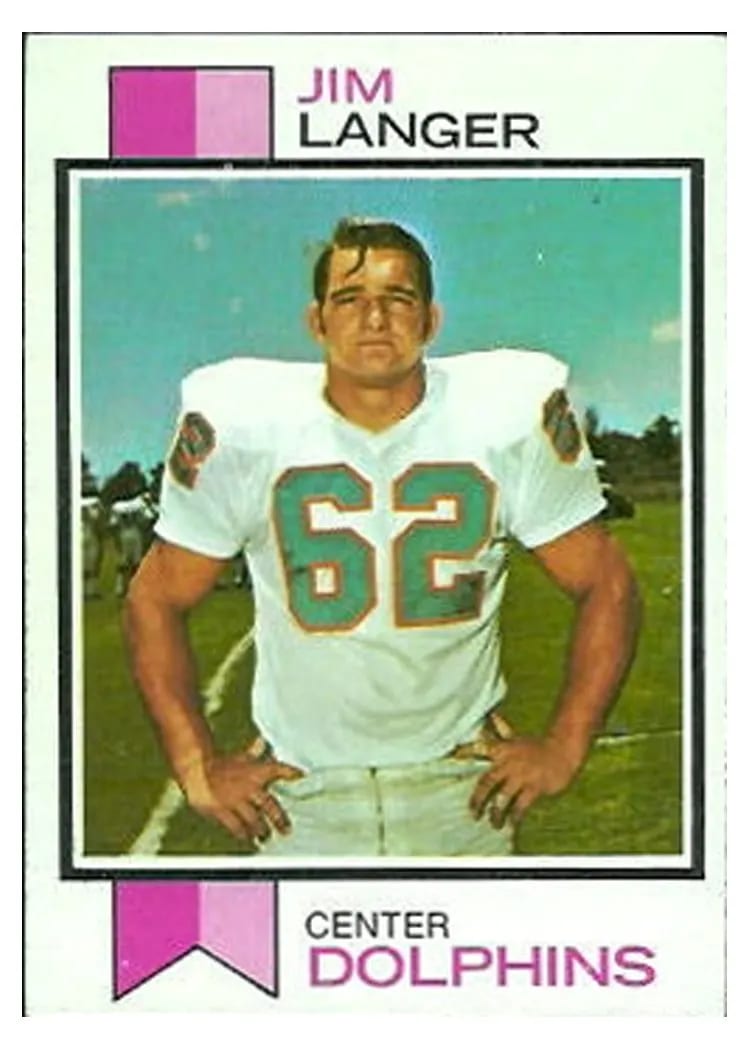 1973 Topps Jim Langer #341 card