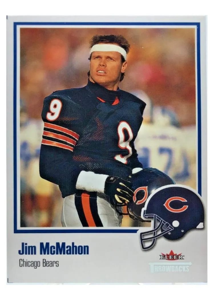2002 Fleer Throwbacks Jim McMahon #45 card