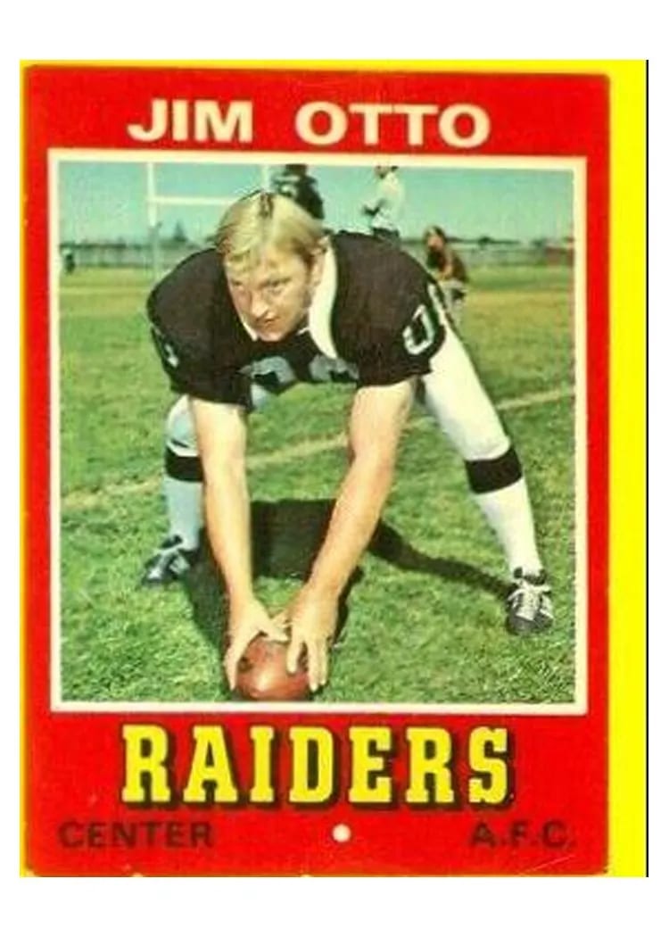 1974 Wonder Bread Jim Otto #16 card