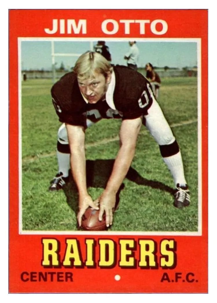 1974 Wonder Bread Jim Otto #16 card