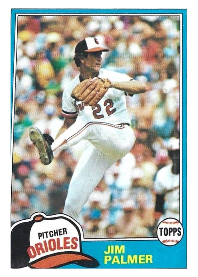 1981 Topps Jim Palmer #210 card
