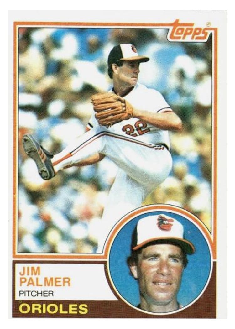 1983 Topps Jim Palmer #490 card