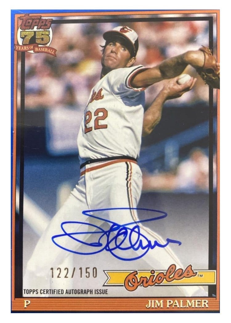 2026 Topps 1991 Topps Autographs Jim Palmer #91A-JPA card