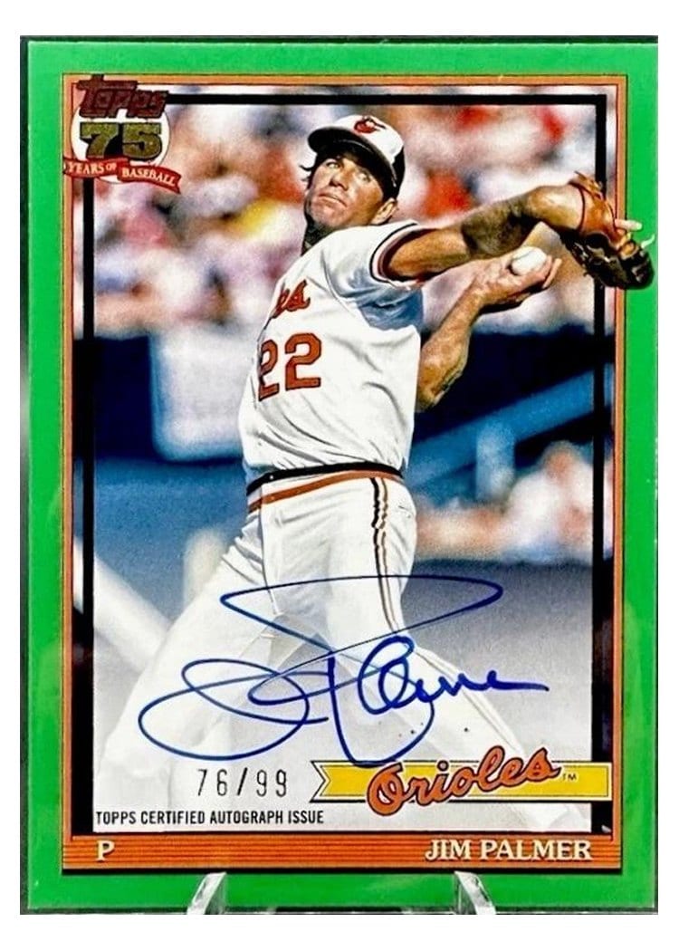 2026 Topps 1991 Topps Autographs Jim Palmer #91A-JPA card