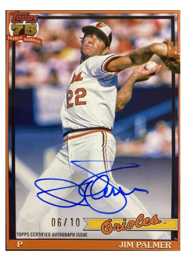 2026 Topps 1991 Topps Autographs Jim Palmer #91A-JPA card