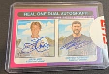 2024 Topps Heritage Real One Dual Autograph Jim Palmer / Grayson Rodriguez #RODA-RP card