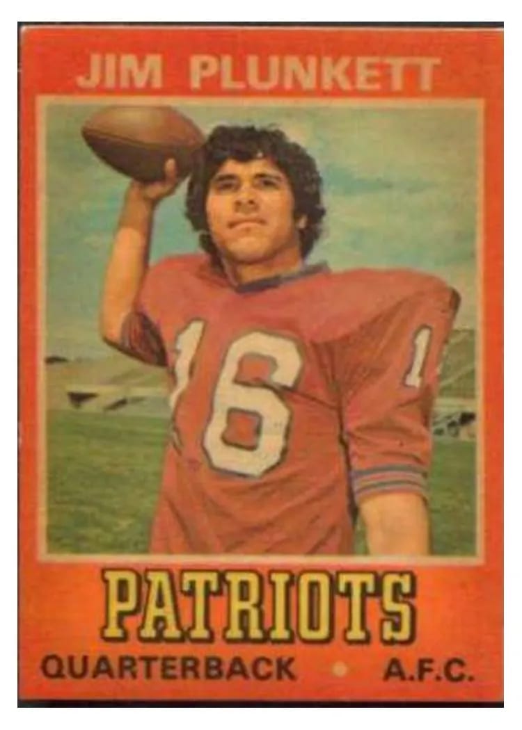 1974 Wonder Bread Jim Plunkett Town Talk #19 card