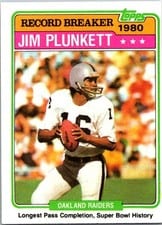 1981 Topps Jim Plunkett #335 card