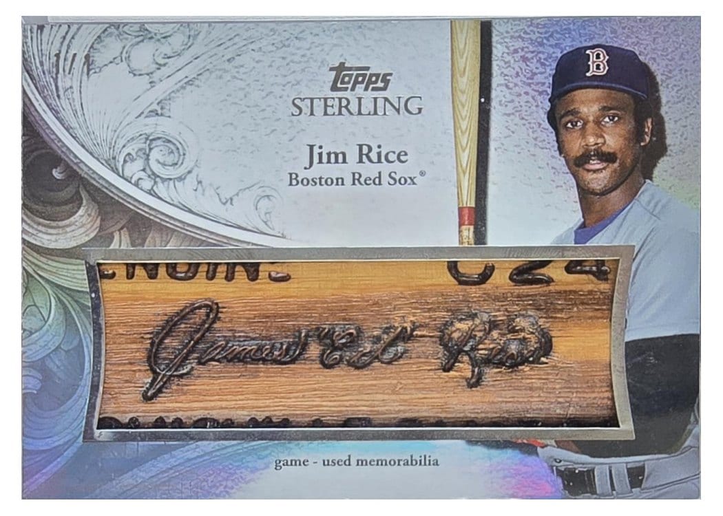 2025 Topps Sterling Bat Nameplates Jim Rice #TSBN-JRI card