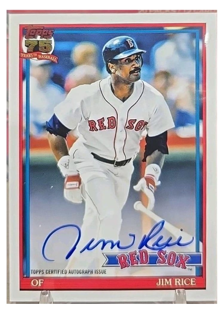 2026 Topps 1991 Topps Autographs Jim Rice #91A-JRI card