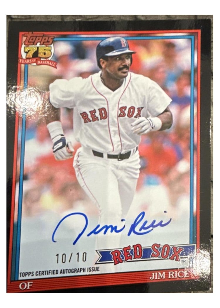 2026 Topps 1991 Topps Autographs Jim Rice #91A-JRI card