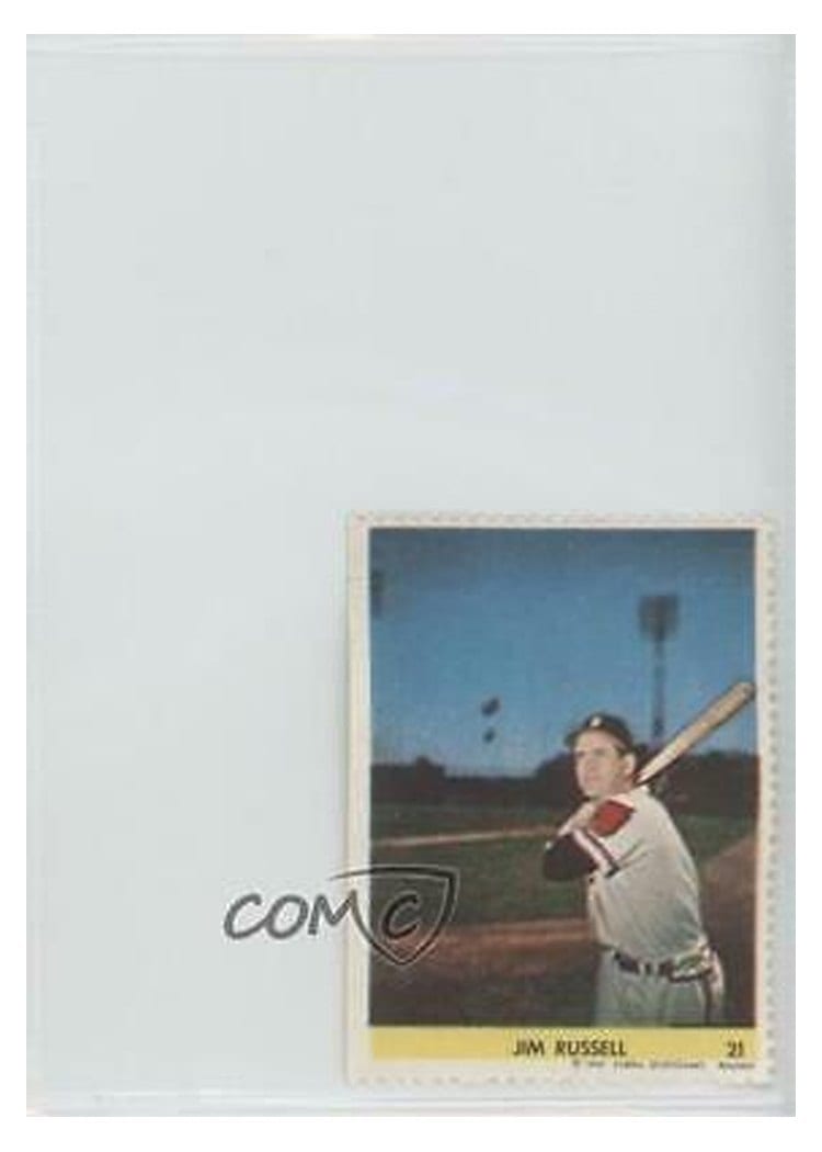 1949 Eureka Sportstamps Jim Russell #21 card