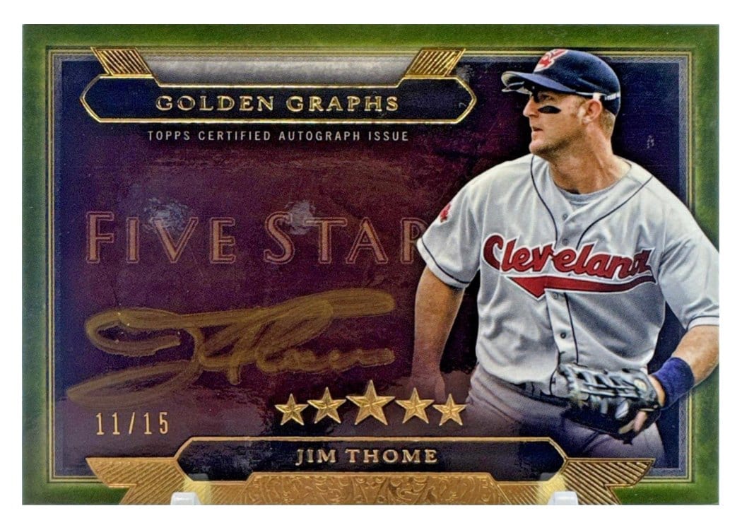 2020 Topps Five Star Golden Graphs Jim Thome #GG-JTH card