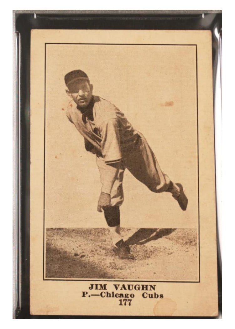 1917 Collins McCarthy Jim Vaughn #177 card
