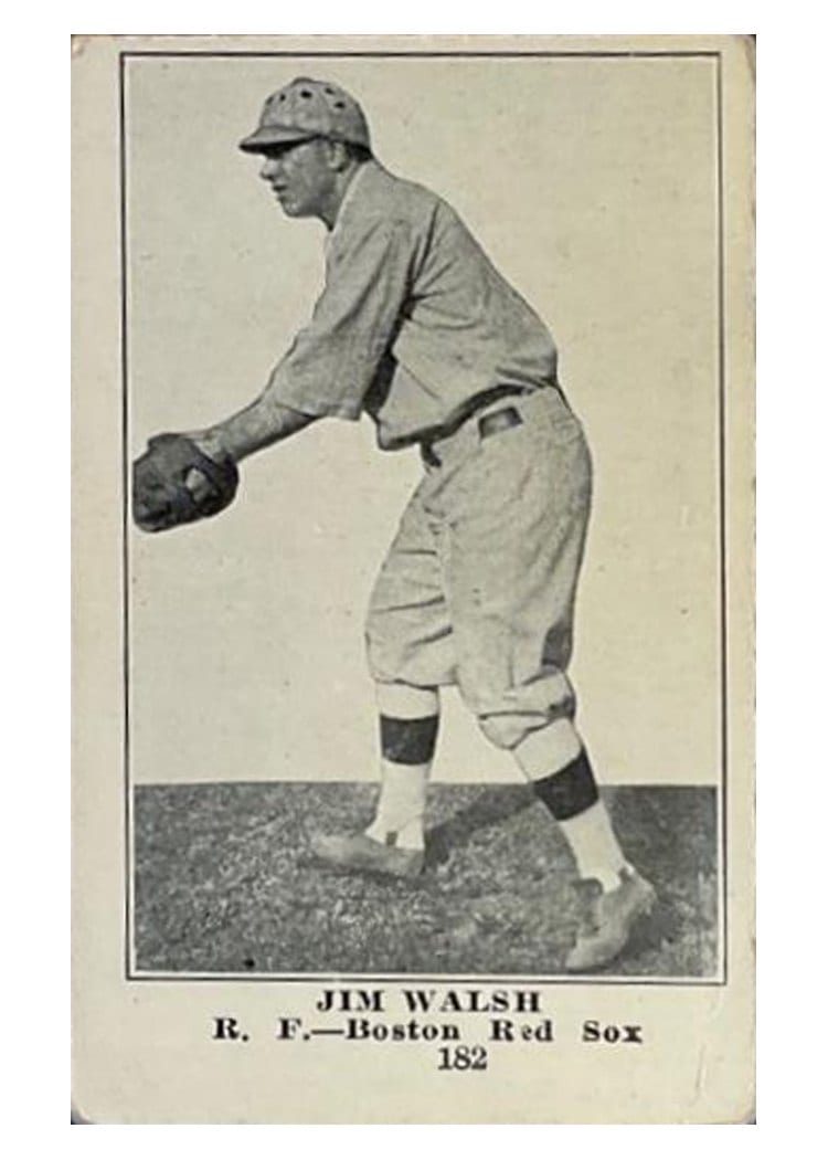 1917 Collins McCarthy Jim Walsh #182 card