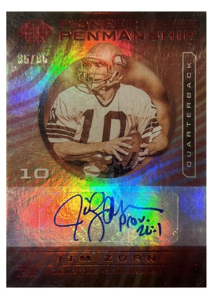 2020 Panini Illusions Pioneer Penmanship Jim Zorn #PP28 card